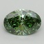 3.02 Ct. Fancy Vivid Pacific Green Oval Lab Grown Diamond