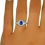 The Kenley Ring, smalltop view on a hand