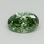 0.53 Ct. Fancy Vivid Green Oval Lab Grown Diamond