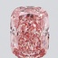 5.01 Ct. Fancy Vivid Pink Cushion Lab Grown Diamond