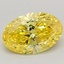 0.85 Ct. Fancy Vivid  Yellow Oval Lab Grown Diamond