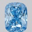 2.00 Ct. Fancy Vivid  Blue Cushion Lab Grown Diamond