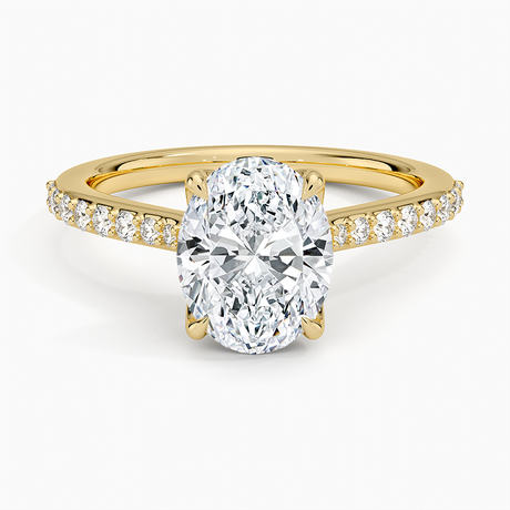 18K Yellow Gold Elodie Cathedral Diamond Ring