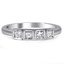 Custom Brushed Princess Diamond Wedding Ring
