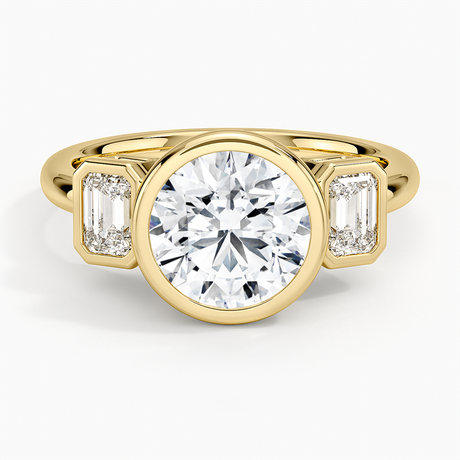 Rhiannon Bezel Three Stone Diamond Ring