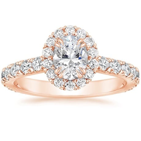 14K Rose Gold Luxe Sienna Halo Diamond Bridal Set (1 3/8 ct. tw.)