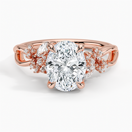 Flower Cluster Diamond Engagement Ring