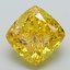 2.41 Ct. Fancy Vivid Yellow Cushion Lab Grown Diamond