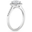 18K White Gold Odessa Halo Diamond Ring (1/5 ct. tw.), smallside view