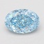 1.08 Ct. Fancy Vivid Blue Oval Lab Grown Diamond