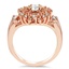 Diamond and Pink Sapphire Retro Recreation Ring, smallside view