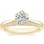 18K Yellow Gold Caliana Ring with Whisper Diamond Ring (1/10 ct. tw.)