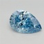1.22 Ct. Fancy Vivid Blue Pear Lab Grown Diamond