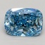 3.05 Ct. Fancy Vivid Blue Cushion Lab Grown Diamond