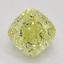 0.51 Ct. Fancy Intense Yellow Cushion Diamond