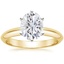18K Yellow Gold Classic Six-Prong Solitaire Ring, smalltop view