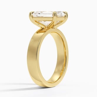 Peyton 4mm Solitaire with 3ct Emerald Certified Lab Diamond in 18K Yellow Gold