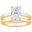 18K Yellow Gold 2mm Comfort Fit Bridal Set