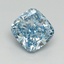 2.10 Ct. Fancy Vivid Blue Cushion Lab Grown Diamond