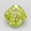 3.50 Ct. Fancy Intense  Yellow Cushion Lab Grown Diamond