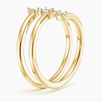 Pascal Three Stone Lab Diamond Wrap Ring