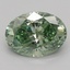 1.09 Ct. Fancy Vivid Green Oval Lab Grown Diamond