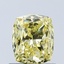 1.02 Ct. Fancy Vivid Yellow Cushion Lab Grown Diamond