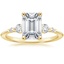 18K Yellow Gold Sloane Diamond Ring, smalltop view