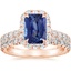 14K Rose Gold Estelle Diamond Ring (3/4 ct. tw.) with Sienna Eternity Diamond Ring (7/8 ct. tw.)