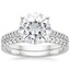 18KW Moissanite Sonora Diamond Bridal Set (1/4 ct. tw.), smalltop view