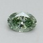 0.37 Ct. Fancy Vivid Green Oval Lab Grown Diamond
