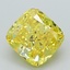 2.63 Ct. Fancy Vivid Yellow Cushion Lab Grown Diamond