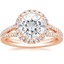 14K Rose Gold Fortuna Halo Diamond Ring (1/2 ct. tw.), smalltop view