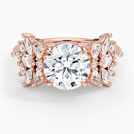 14K Rose Gold Grand Nadia Diamond Ring