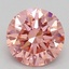 0.85 Ct. Fancy Vivid Pink Round Lab Grown Diamond