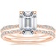 14K Rose Gold Demi Diamond Ring (1/3 ct. tw.) with Ballad Eternity Diamond Ring (1/3 ct. tw.)