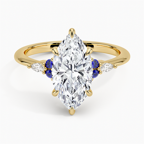 Sapphire and Diamond Engagement Ring