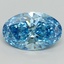 4.01 Ct. Fancy Vivid Blue Oval Lab Grown Diamond