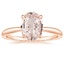 14K Rose Gold Freesia 2mm Solitaire Ring, smalltop view