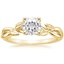 18K Yellow Gold Budding Willow Solitaire Ring, smalltop view