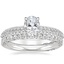 18K White Gold Tacori Sculpted Crescent Knife Edge Diamond Ring with Tacori Petite Crescent Diamond Ring (1/4 ct. tw.)