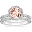18KW Morganite Nova Diamond Bridal Set (3/4 ct. tw.), smalltop view