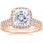 14KR Moissanite Odessa Diamond Ring (1/5 ct. tw.) with Sonora Diamond Ring (1/8 ct. tw.), smalltop view