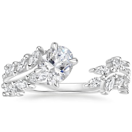 18K White Gold Sweeping Ivy Diamond Bridal Set (1 ct. tw.)