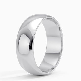 Comfort Fit 7mm Wedding Ring in Platinum
