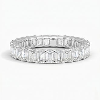 Low Profile Emerald Eternity Lab Diamond Ring (2 ct. tw.) in Platinum