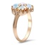 The Jeanie Ring, smalltop view on a hand