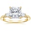 18K Yellow Gold Simply Tacori Three Stone Marquise Diamond Ring, smalltop view
