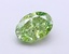1.02 Ct. Fancy Vivid  Green Oval Lab Grown Diamond