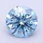 4.02 Ct. Fancy Vivid Blue Round Lab Grown Diamond